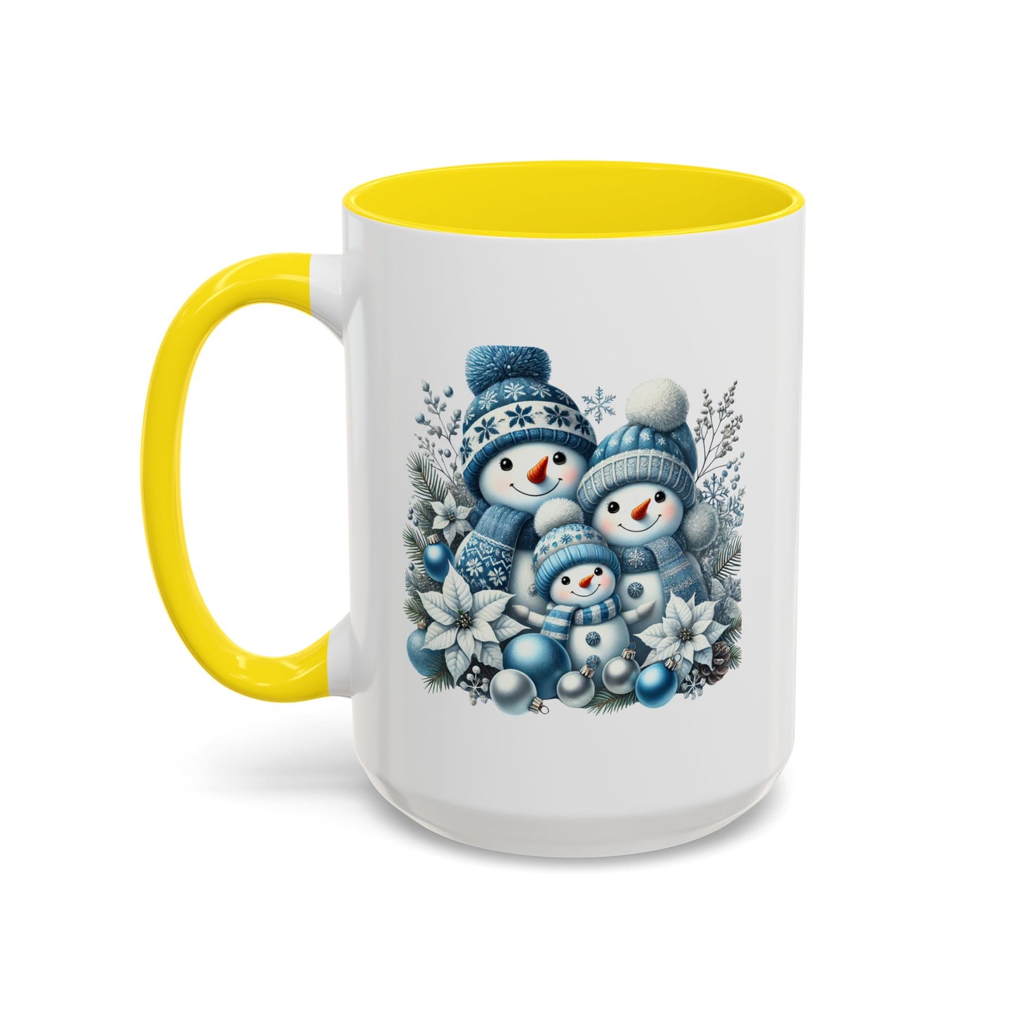 Christmas Mug - Blue Snowman Family