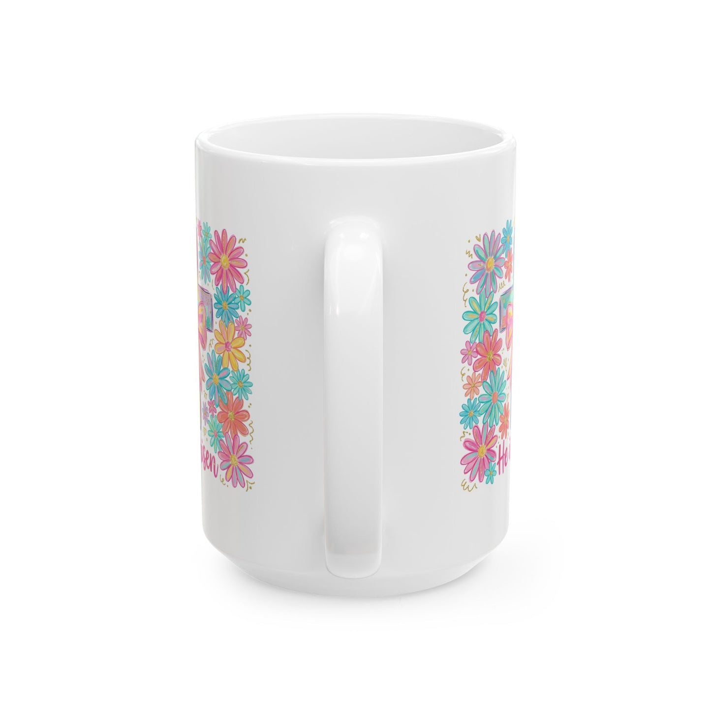 Easter Mug - He Is Risen Cross Bow
