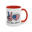 4th of July Mug - Peace Love America