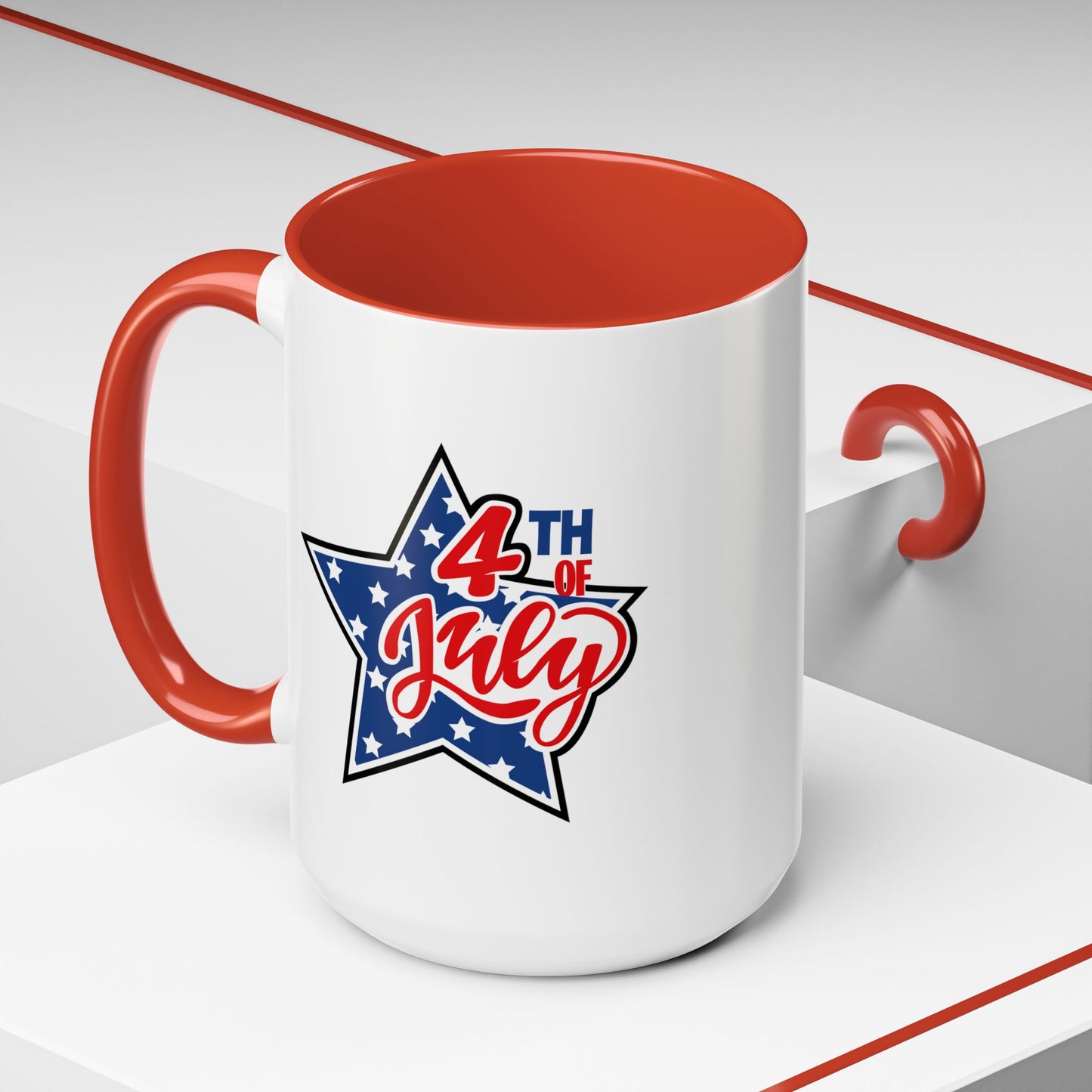 4th of July Mug - 4th of July Star Flag
