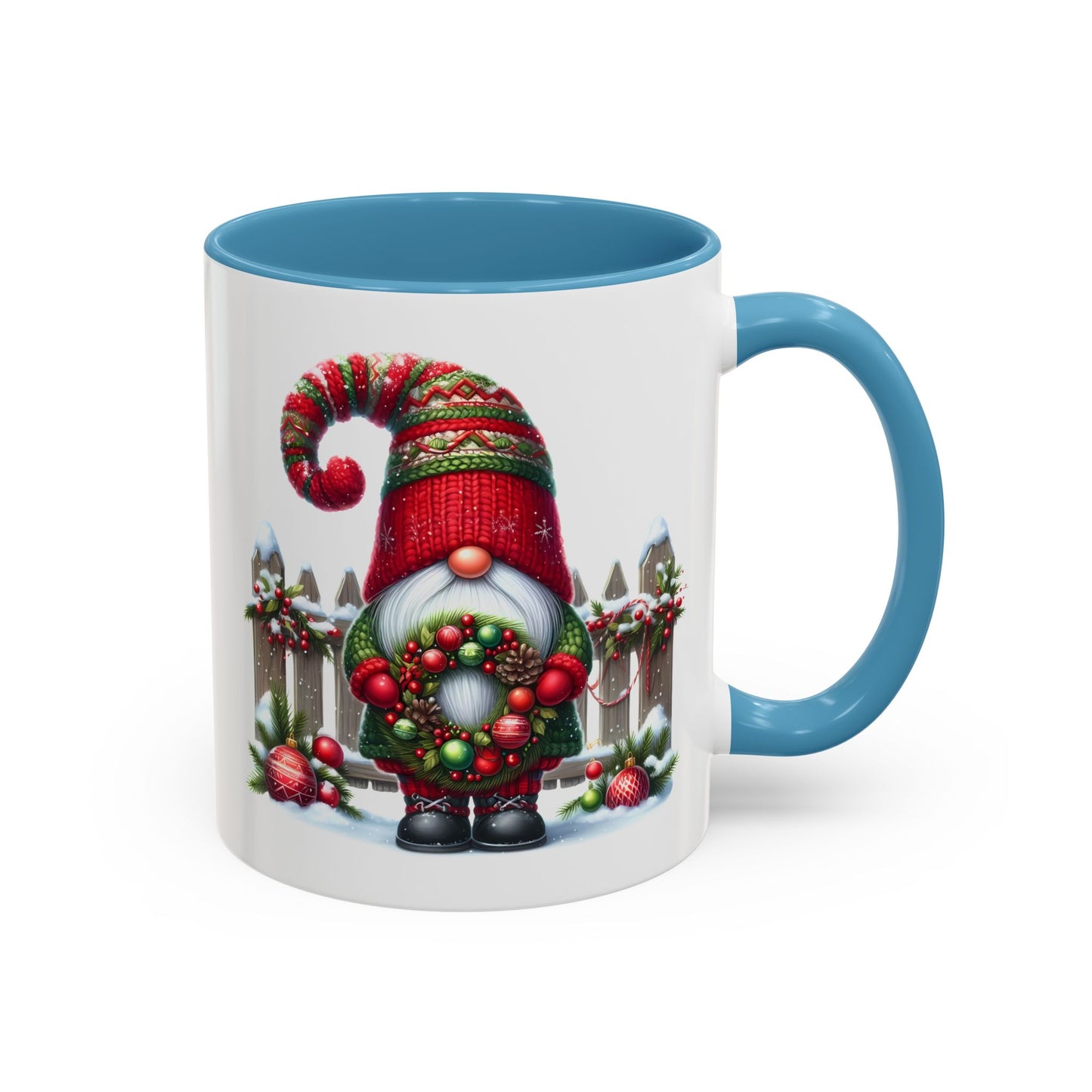 Christmas Mug - Gnome with Christmas Wreath