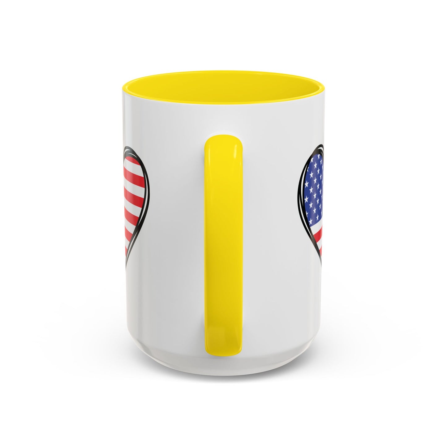 4th of July Mug - USA Flag Heart
