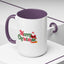Christmas Mug - Merry Christmas Green & Red Text Santa Presents