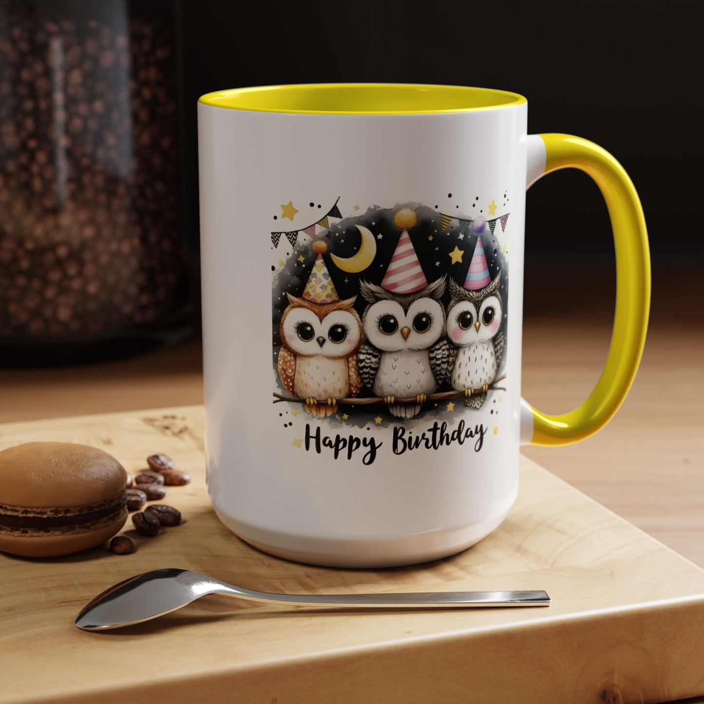 Birthday Mug - Happy Birthday Owls