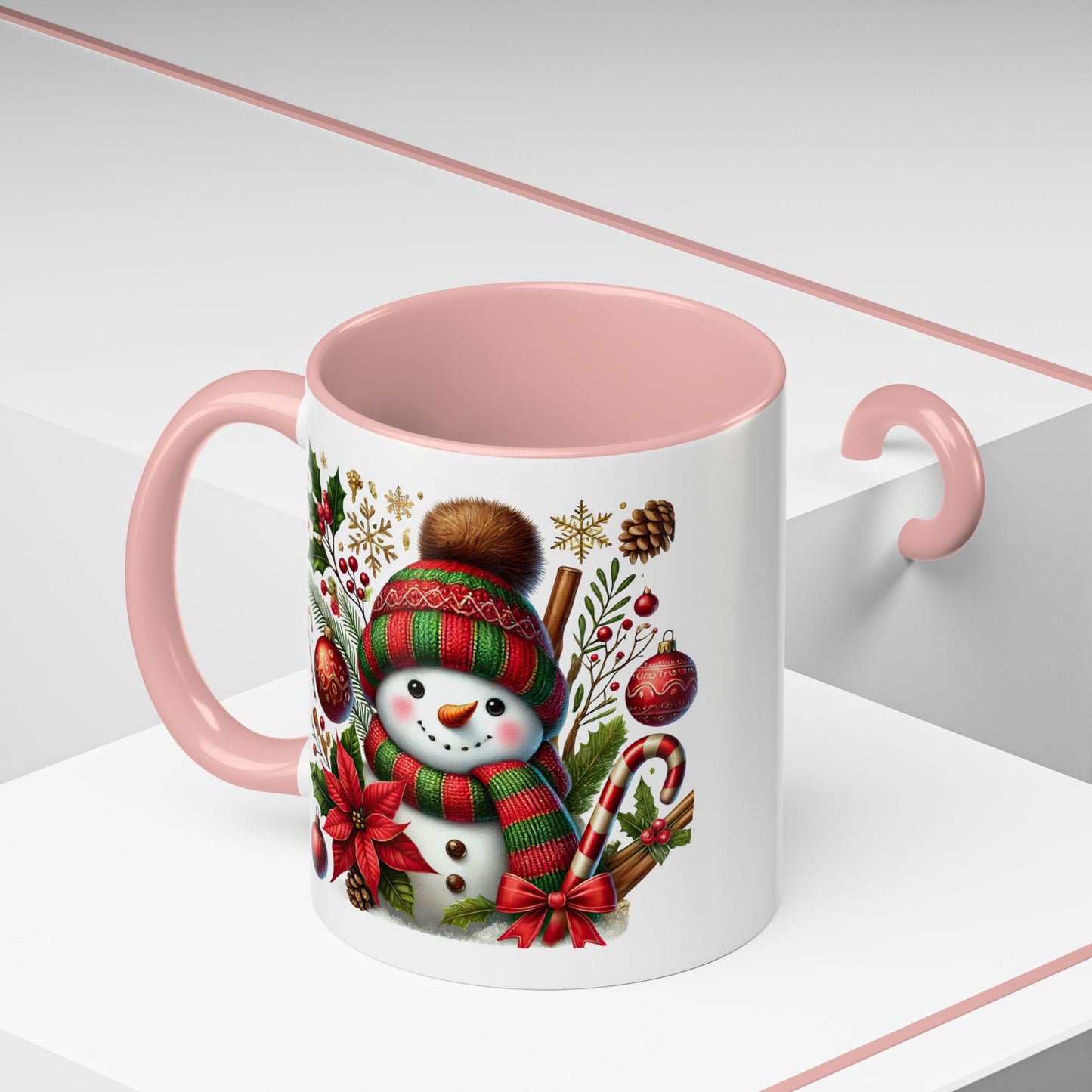 Christmas Mug - Red and Green Snowman