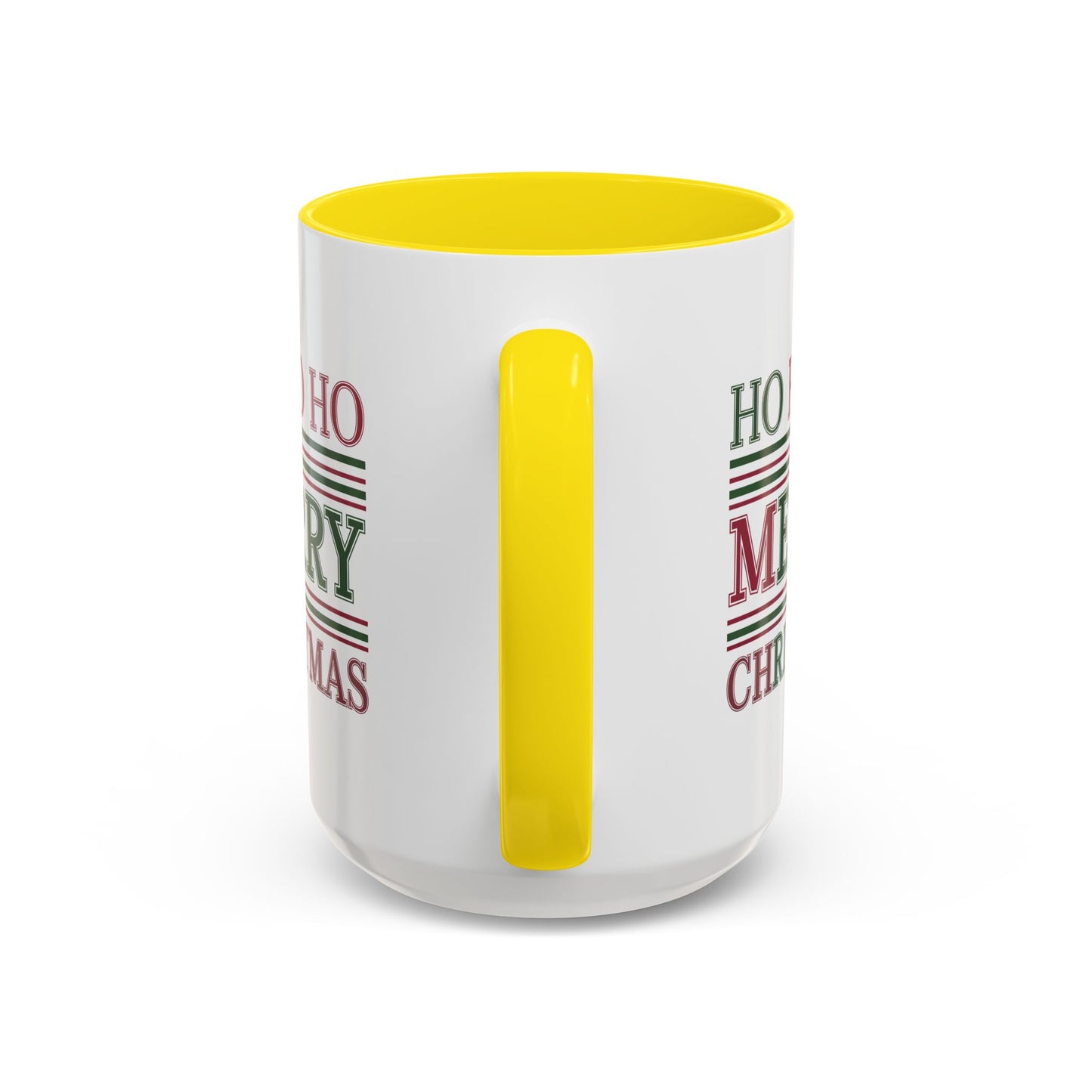 Christmas Mug - Ho Ho Ho Merry Christmas Red & Green Text 3