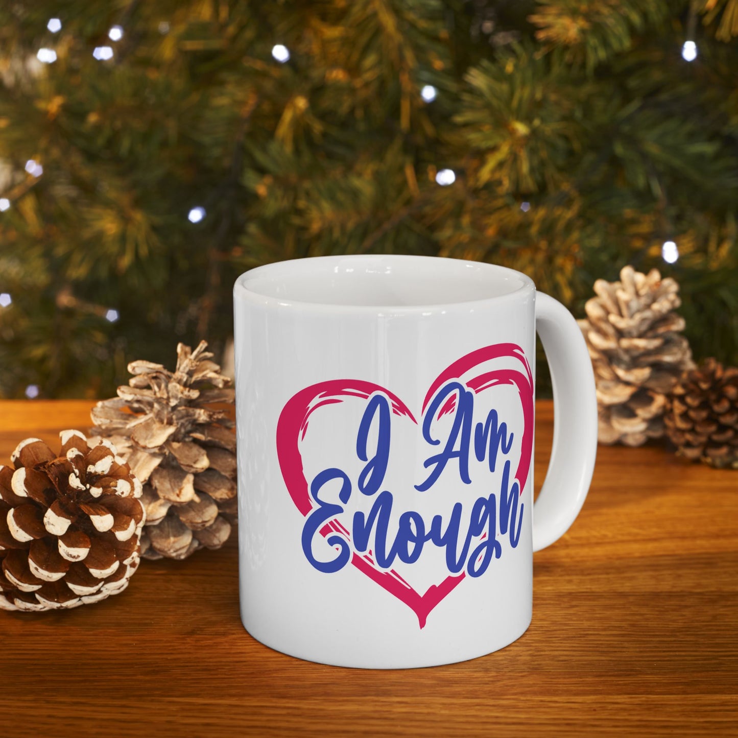 Wellness Mug - I Am Enough Heart