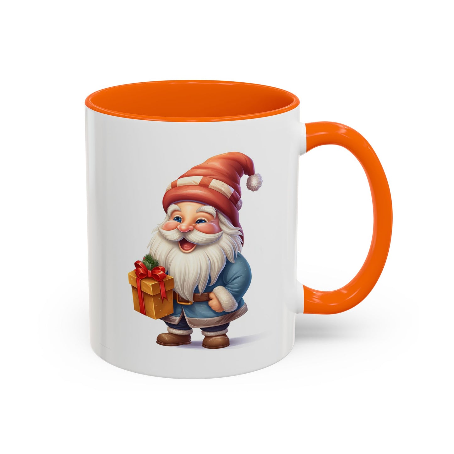 Christmas Mug - Old Gnome with Present
