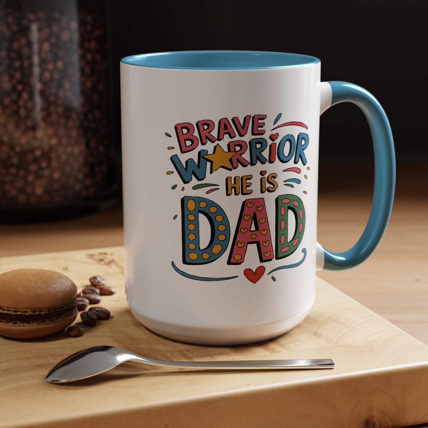 Father's Day Mug - Dad Brave Warrior