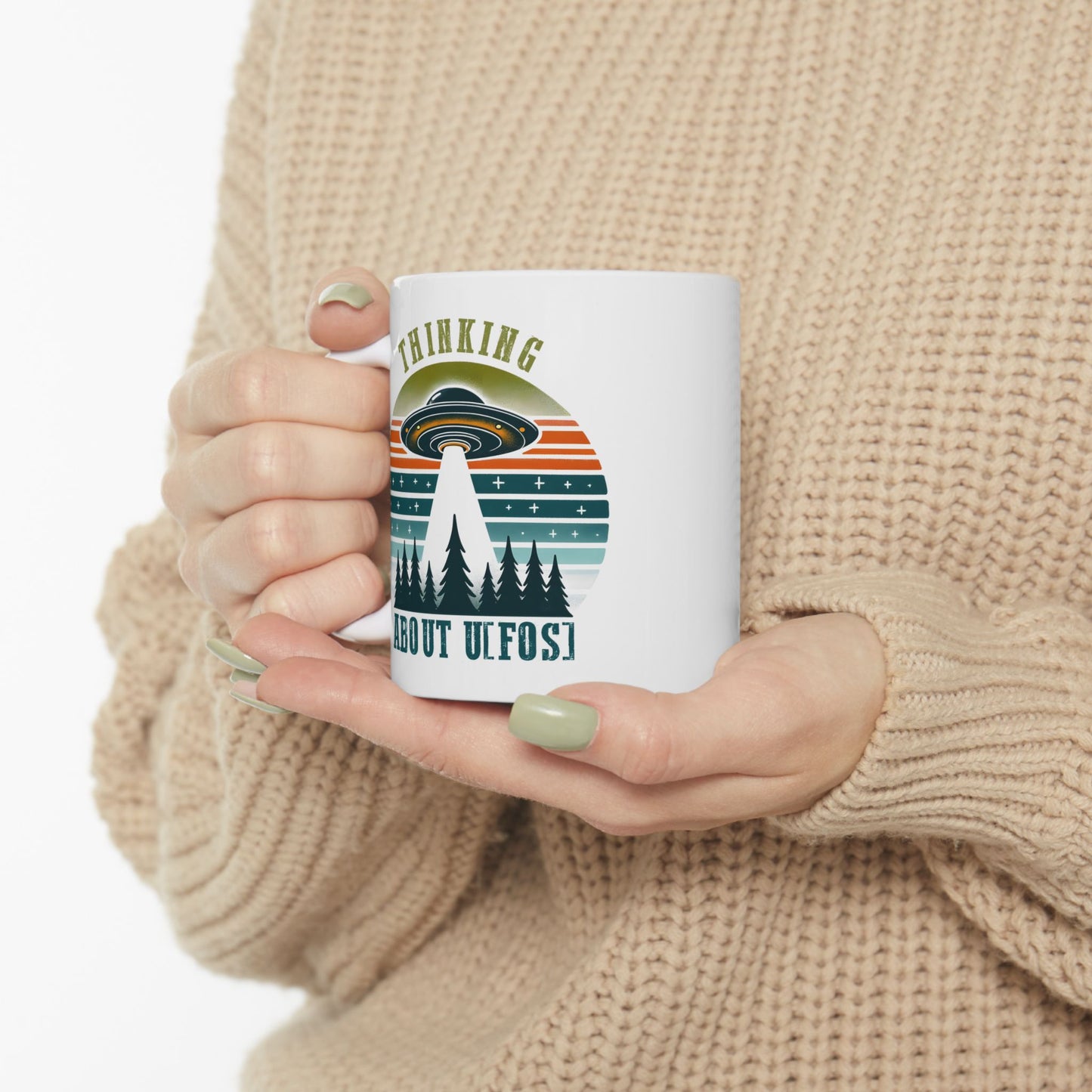 Alien Mug - Thinking About UFOS!