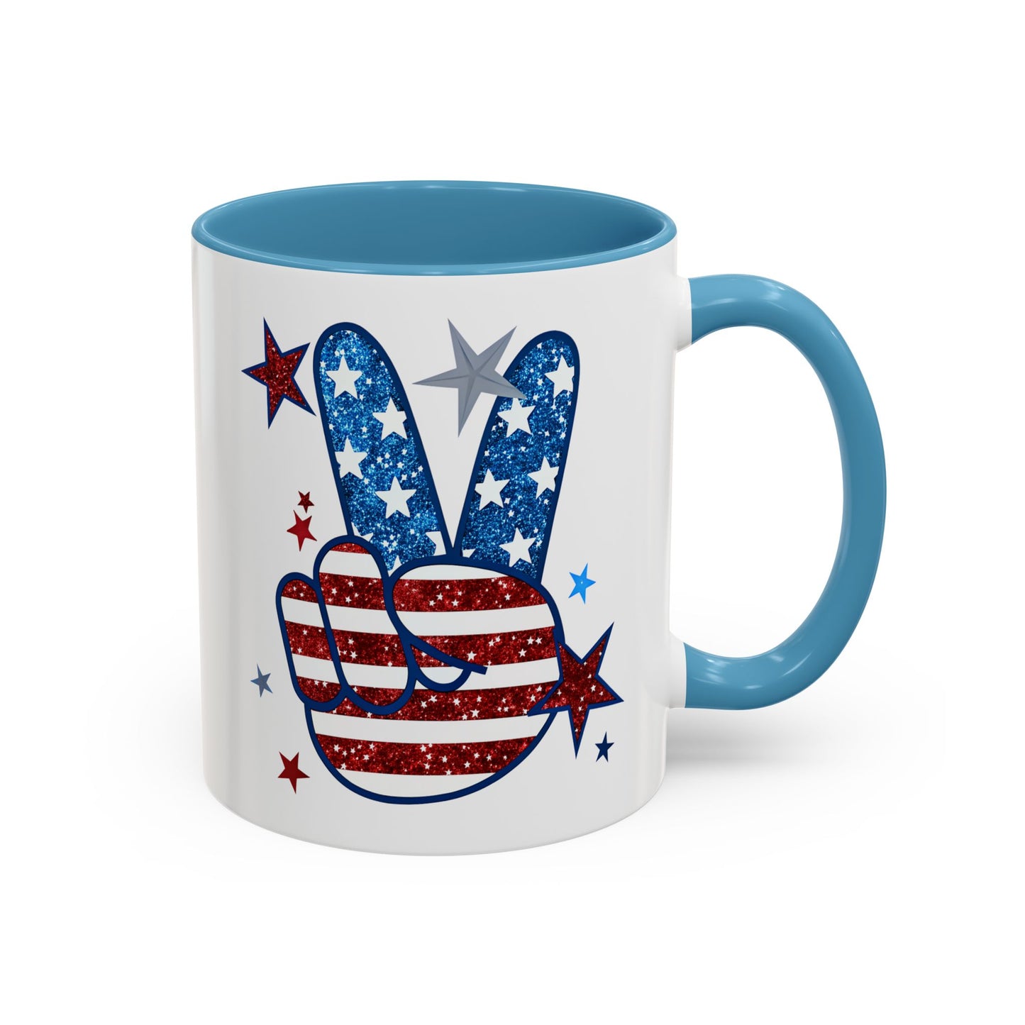 4th of July Mug - America Peace Sign