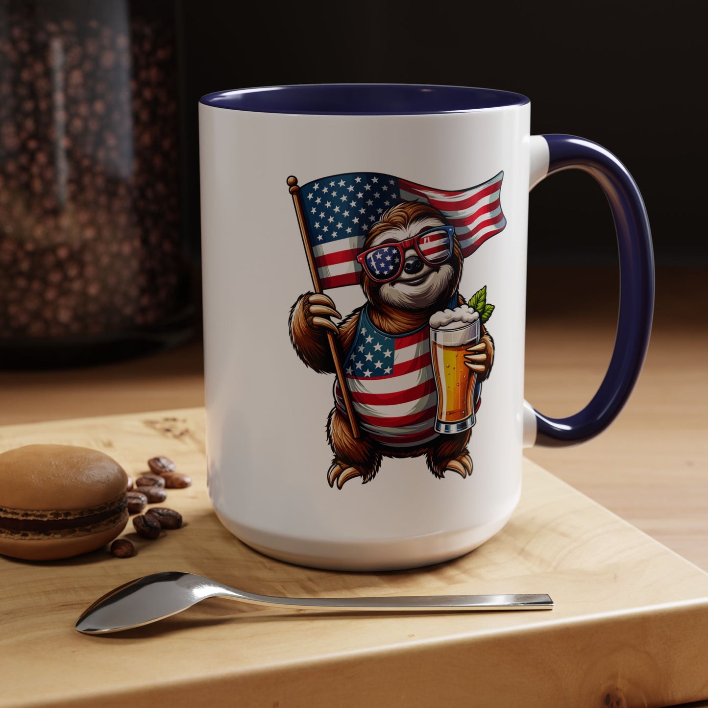 4th of July Mug - Merica Sloth