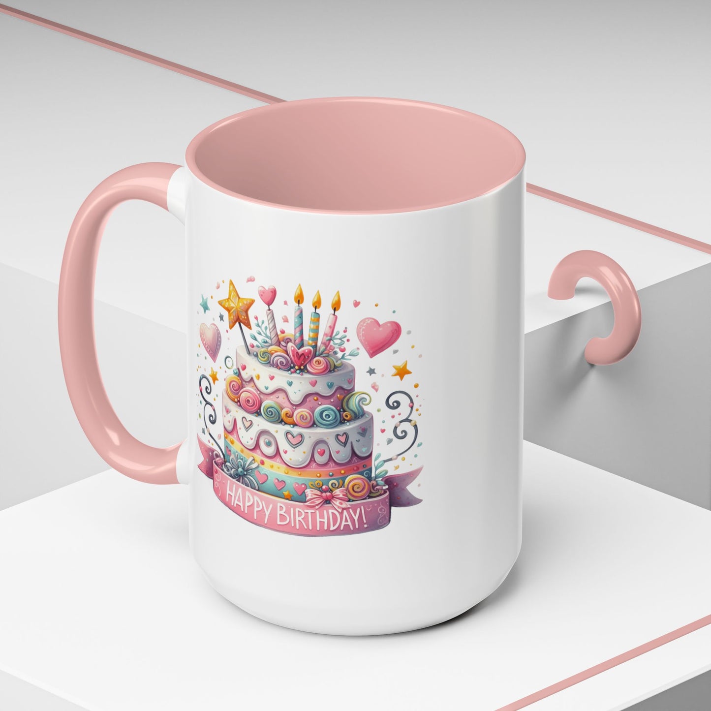 Birthday Mug - Happy Birthday Two Tiered Cake