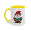 Christmas Mug - Merry Christmas White & Green Text Gnome Snow