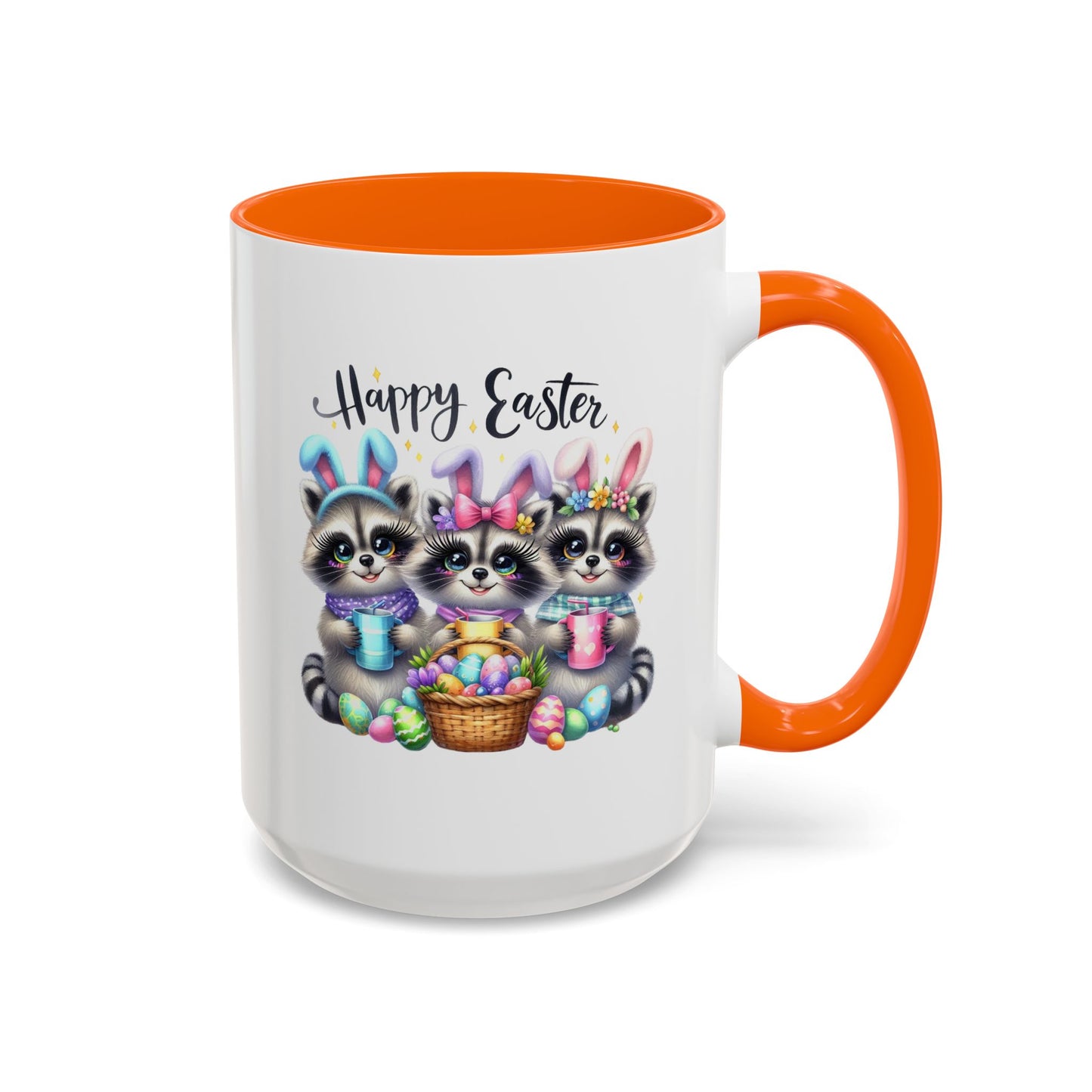Easter Mug - Happy Easter Racoons