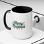 Christmas Mug - Merry Christmas Green Text Ornaments Candy Canes