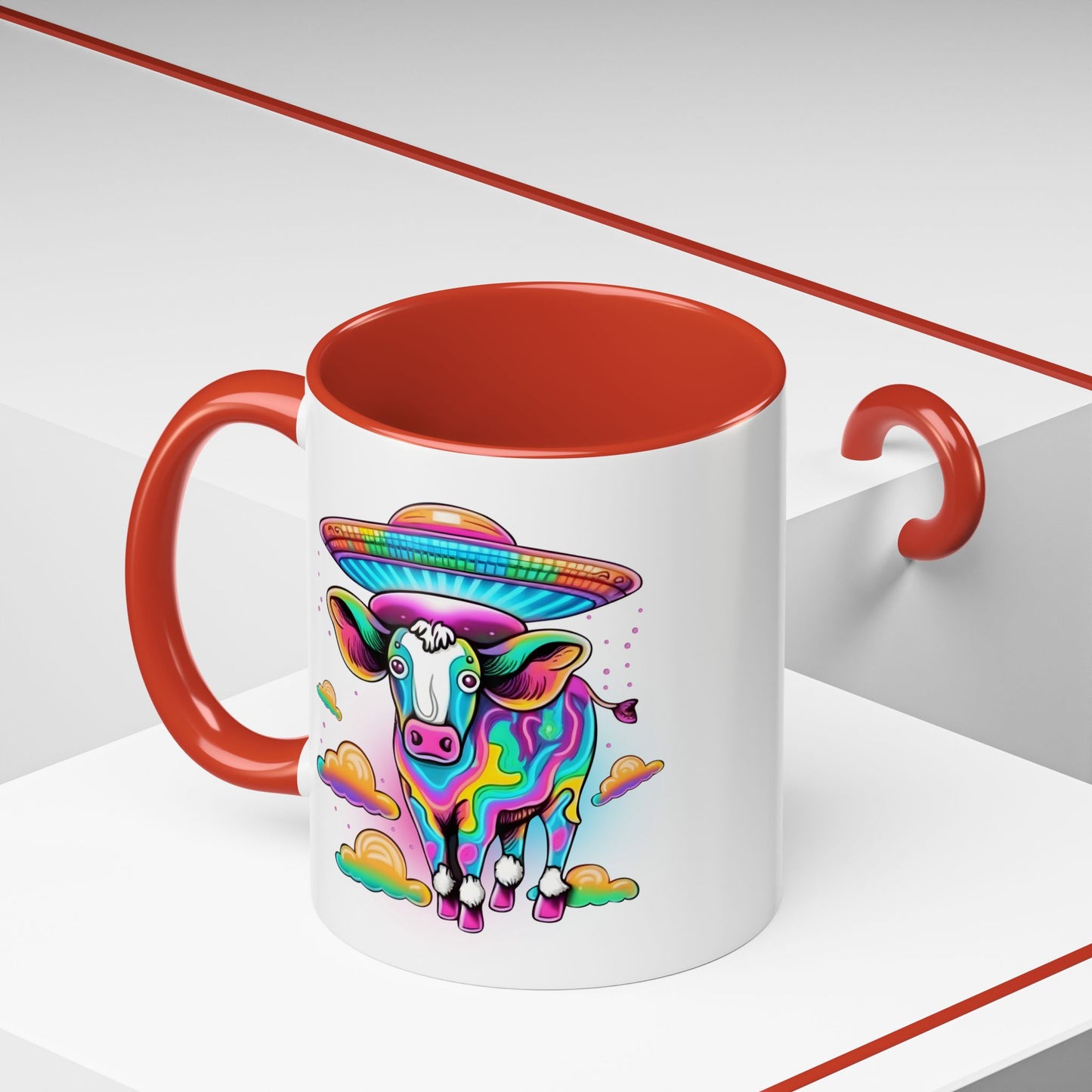 Alien Mug - Multicoloured Cow