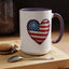 4th of July Mug - Heart American Flag