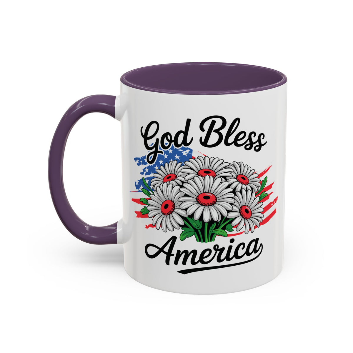4th of July Mug - God Bless America Daisies