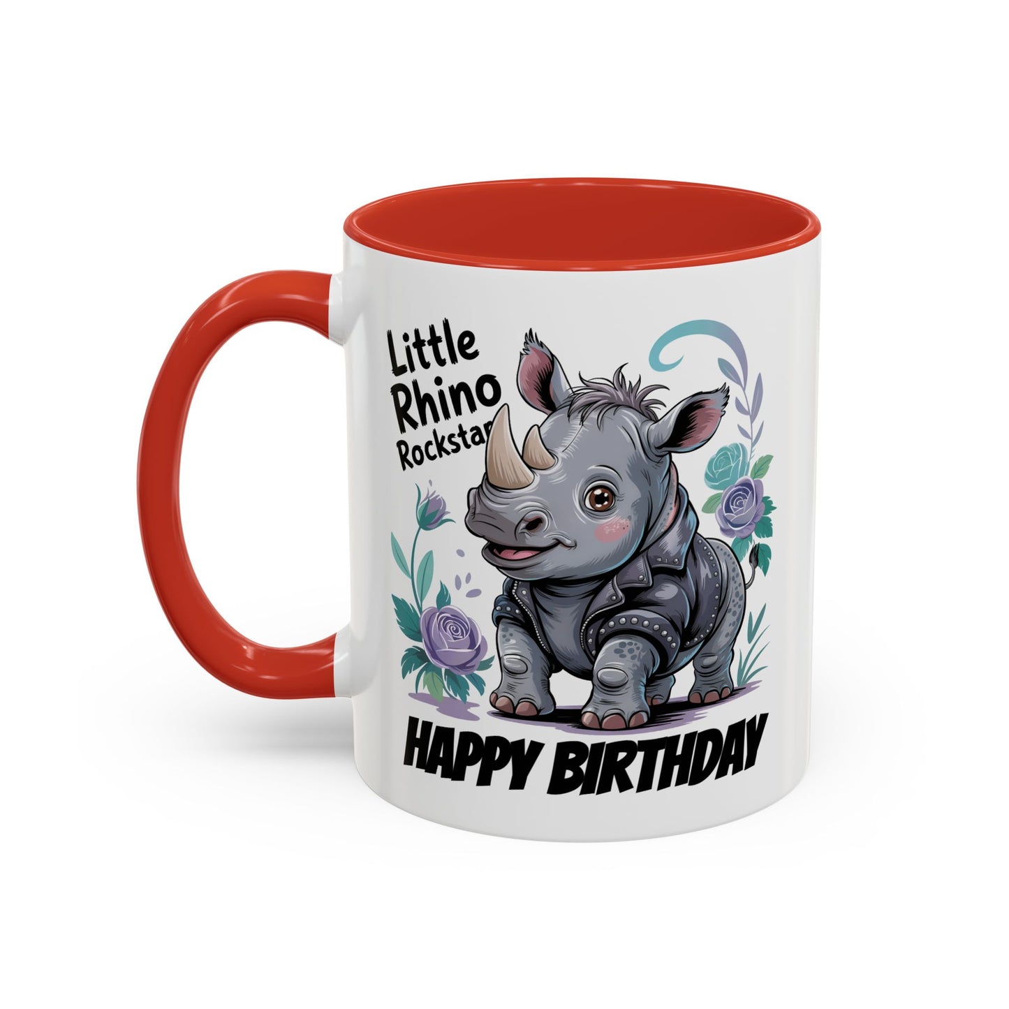 Birthday Mug - Happy Birthday Little Rhino Rockstar