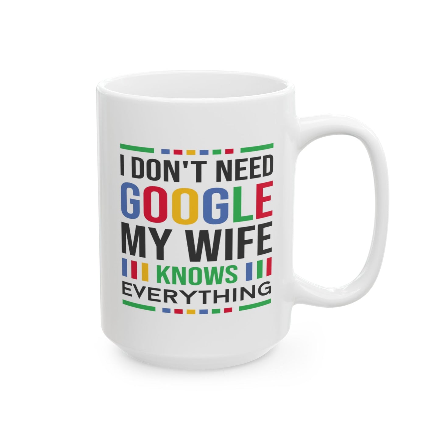 Humor Mug - I Don't Need Google My Wife Knows Everything