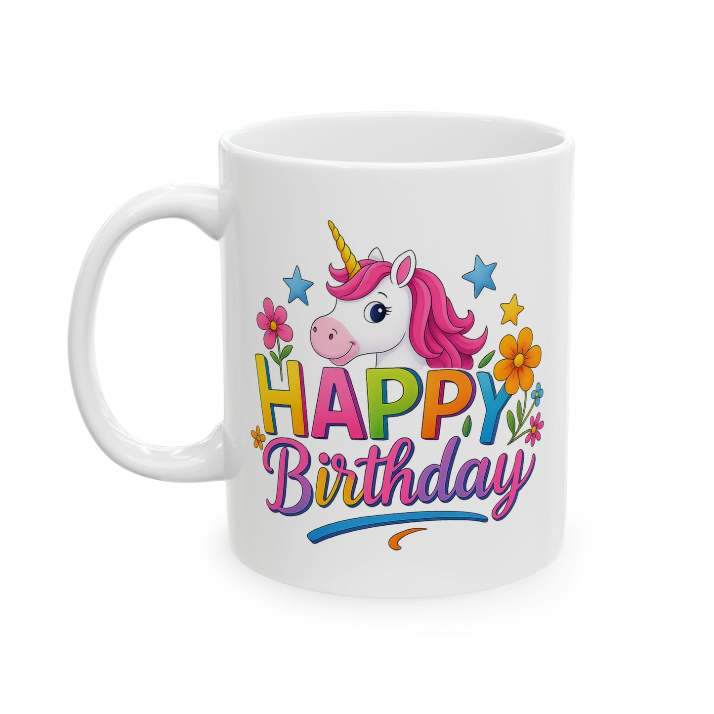 Birthday Mug - Happy Birthday Unicorn Clipart