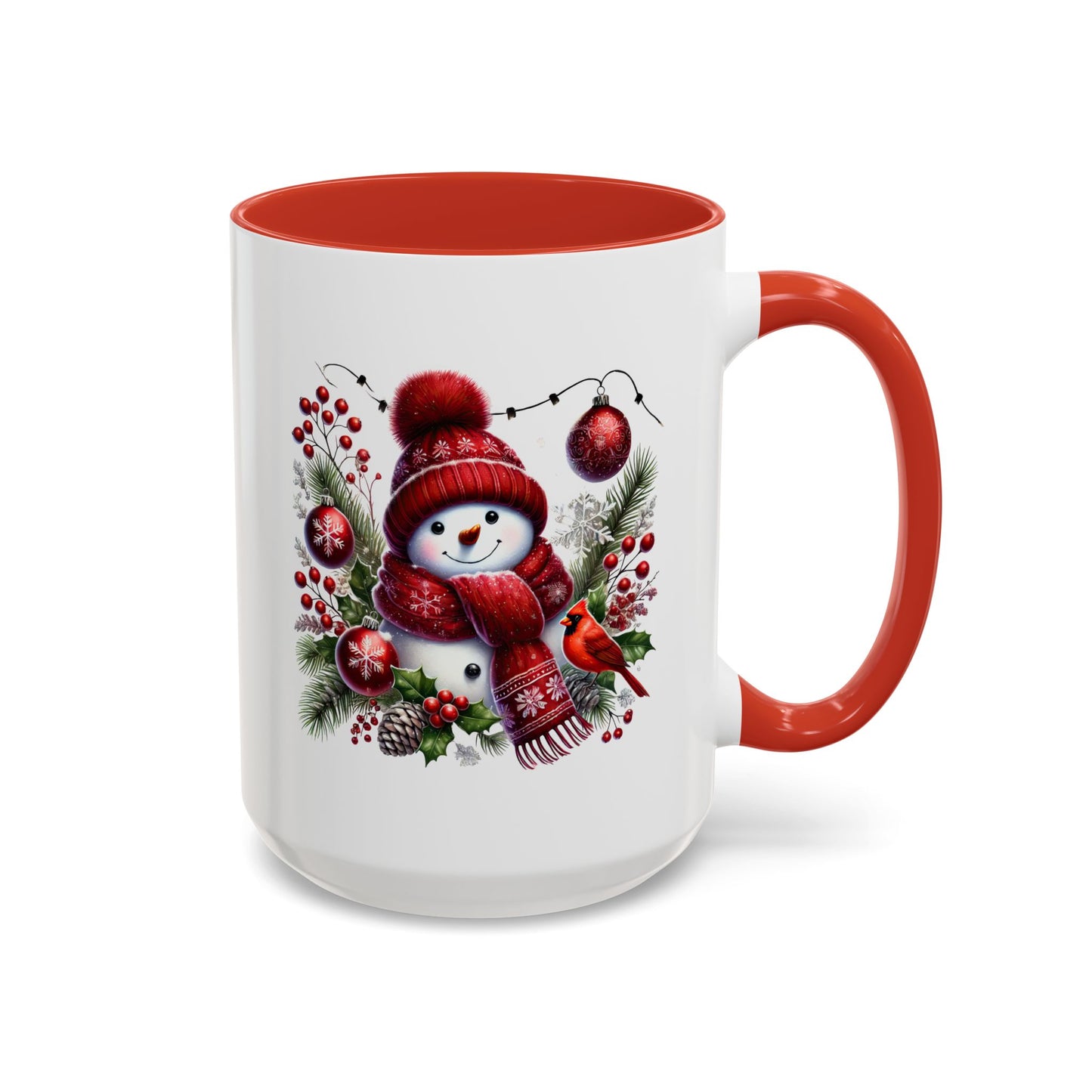 Christmas Mug - Burgundy Snowman