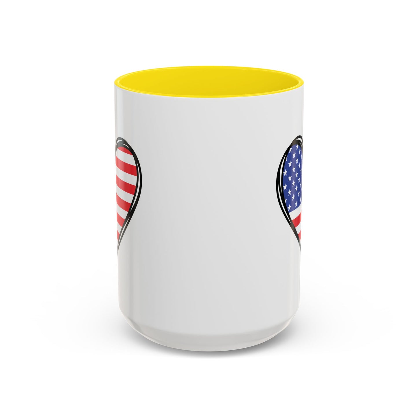 4th of July Mug - USA Flag Heart
