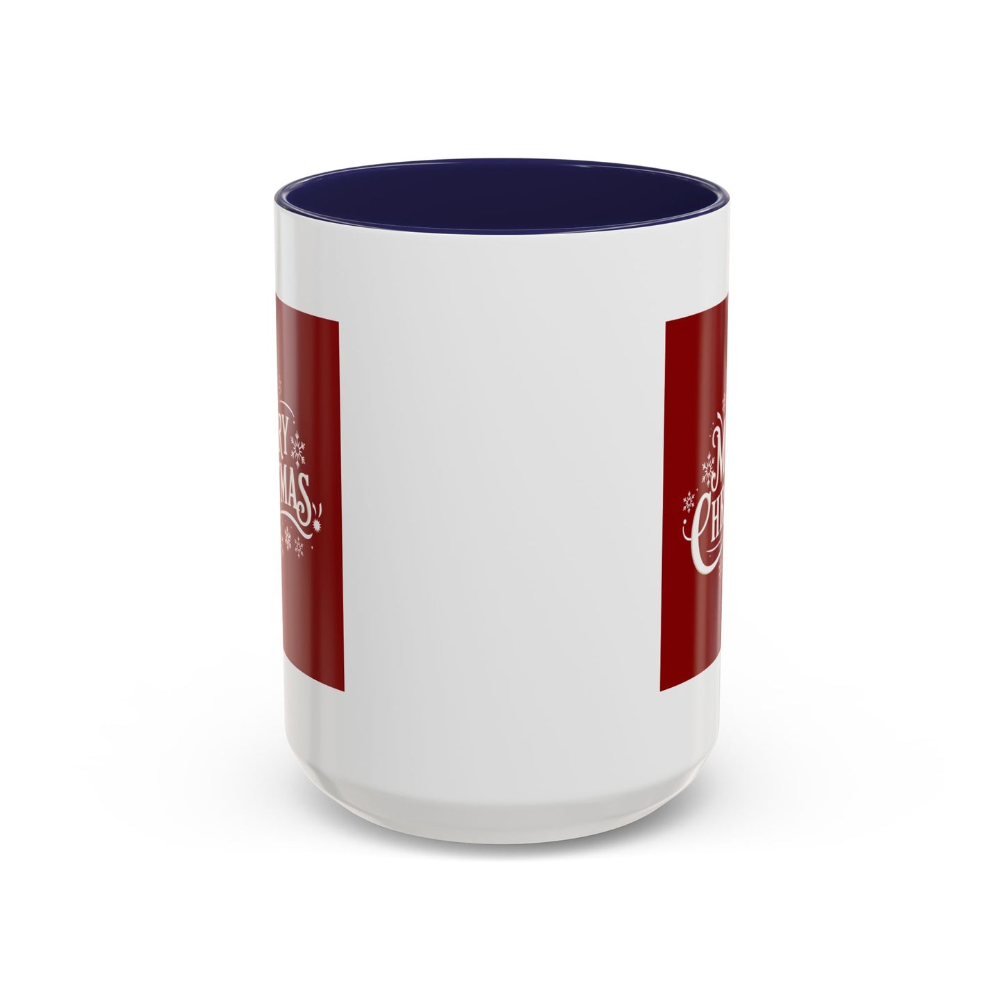 Christmas Mug - Merry Christmas White Text Maroon Background