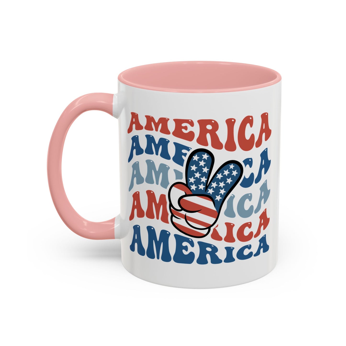 4th of July Mug - America peace Sign