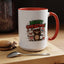 Christmas Mug - Merry Christmas Green & Red Text Cute Animals