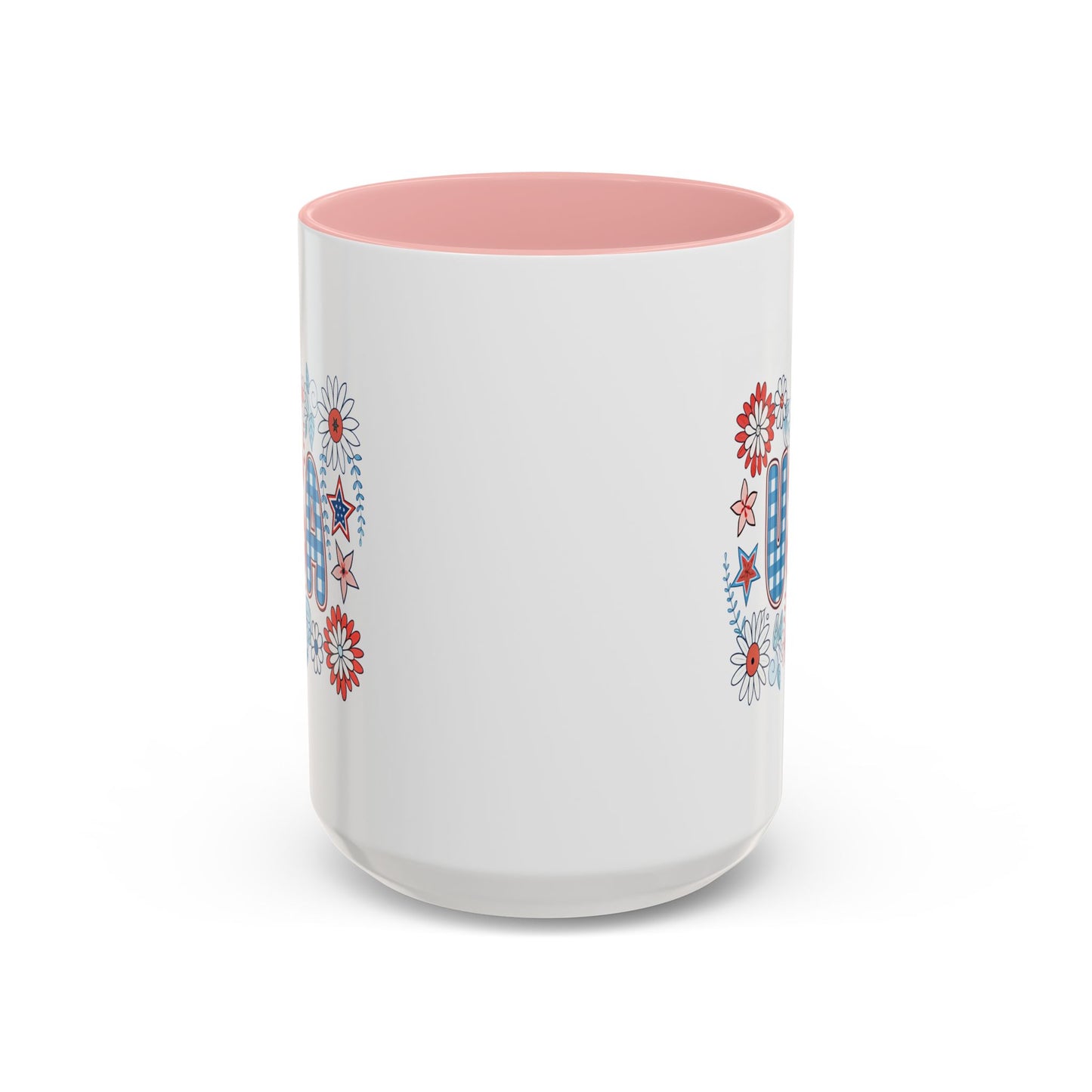 4th of July Mug - USA Preppy Floral