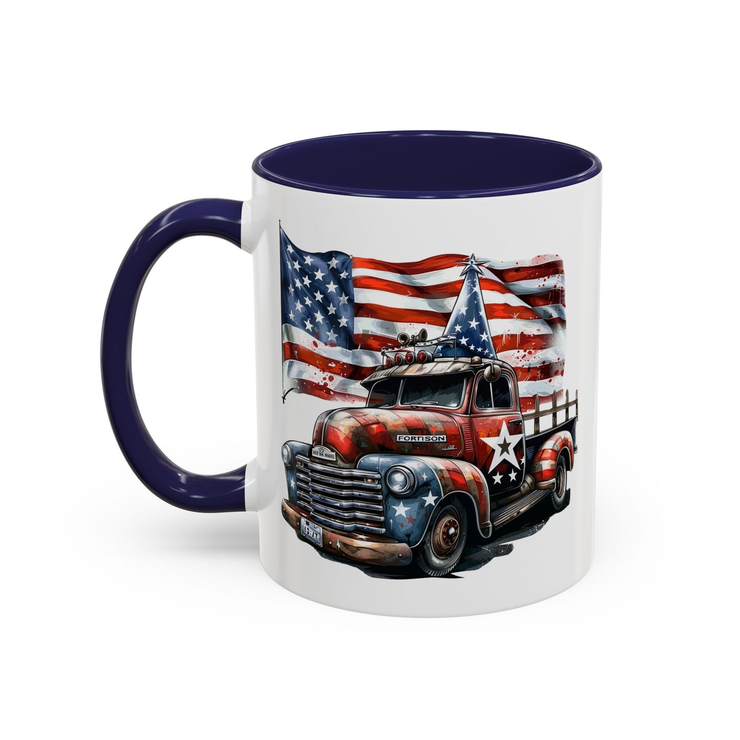4th of July - Old Truck and Flag