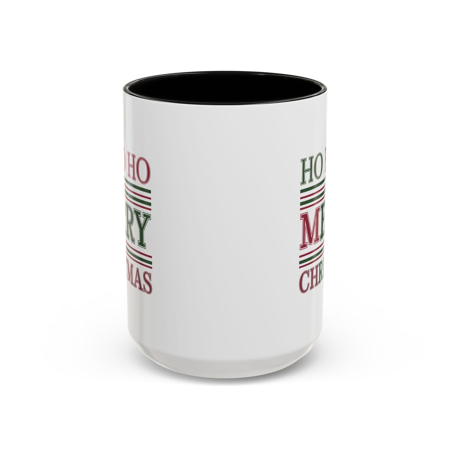 Christmas Mug - Ho Ho Ho Merry Christmas Red & Green Text 3
