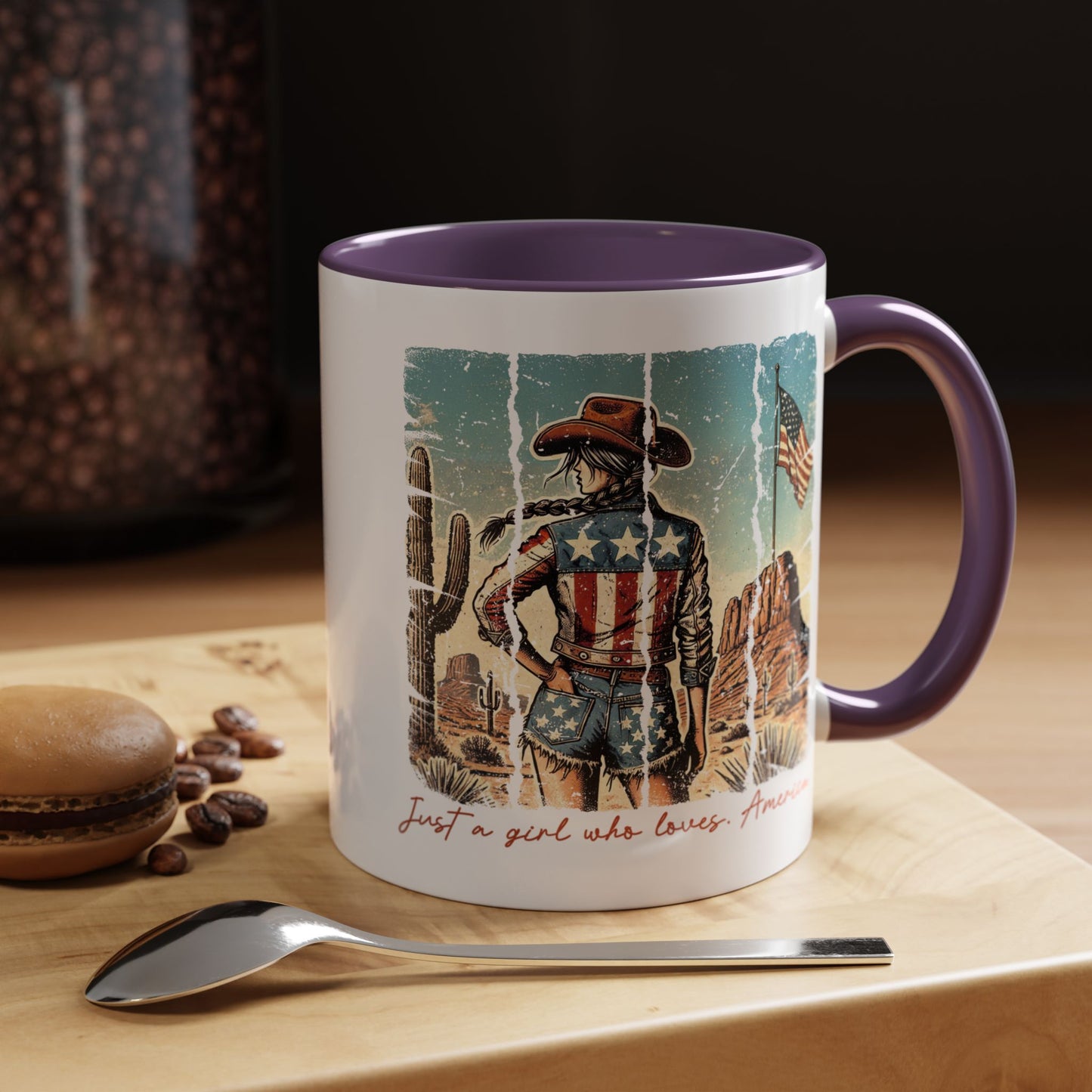 4th of July Mug - Just a Girl Who Loves America