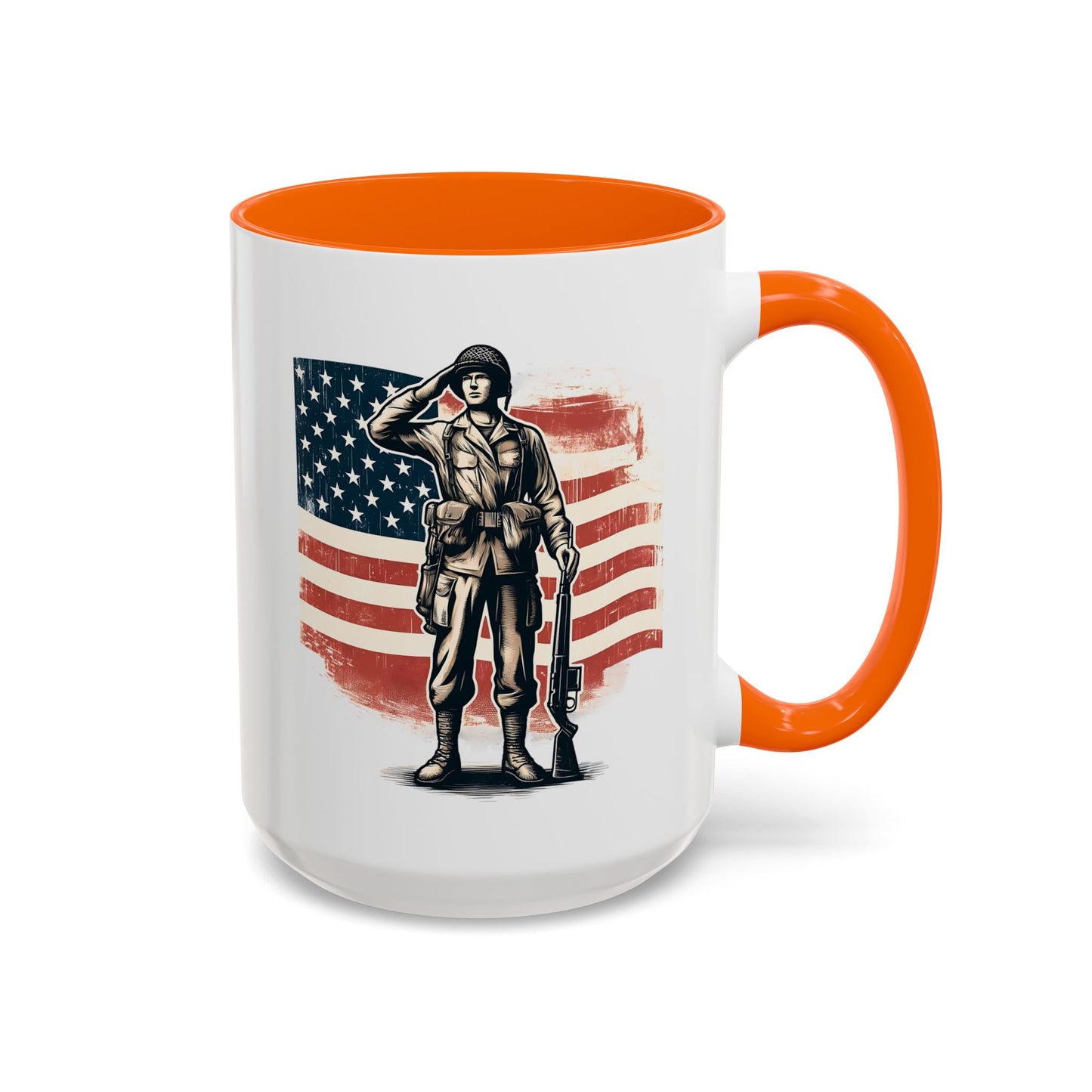 4th of July Mug - American Soldier Flag