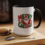 Christmas Mug - Green & Red Text Santa Presents