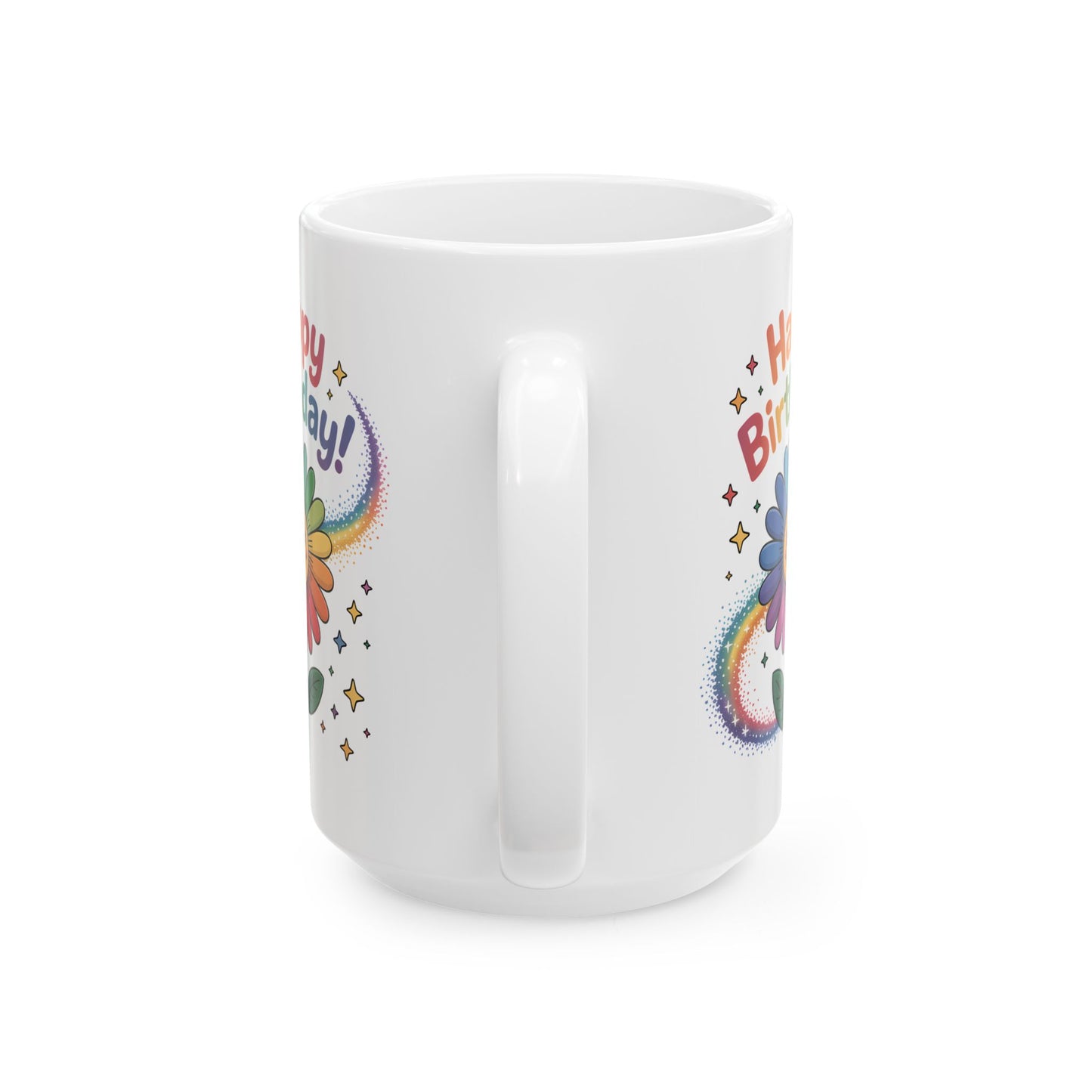 Birthday Mug - Happy Birthday Smiley Sun Flower