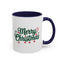 Christmas Mug - Merry Christmas Green Text Ornaments Candy Canes