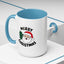 Christmas Mug - Merry Christmas Black Text Santa Tree