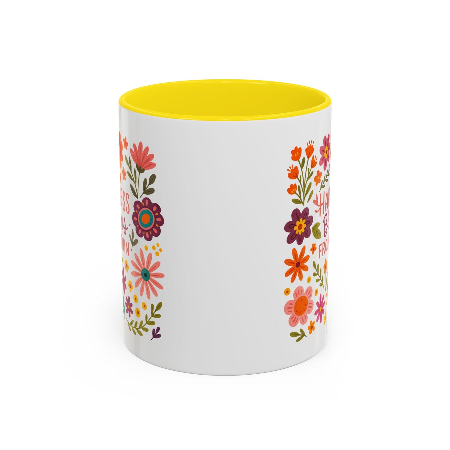 Motivation Mug - Happiness Blooms From Within