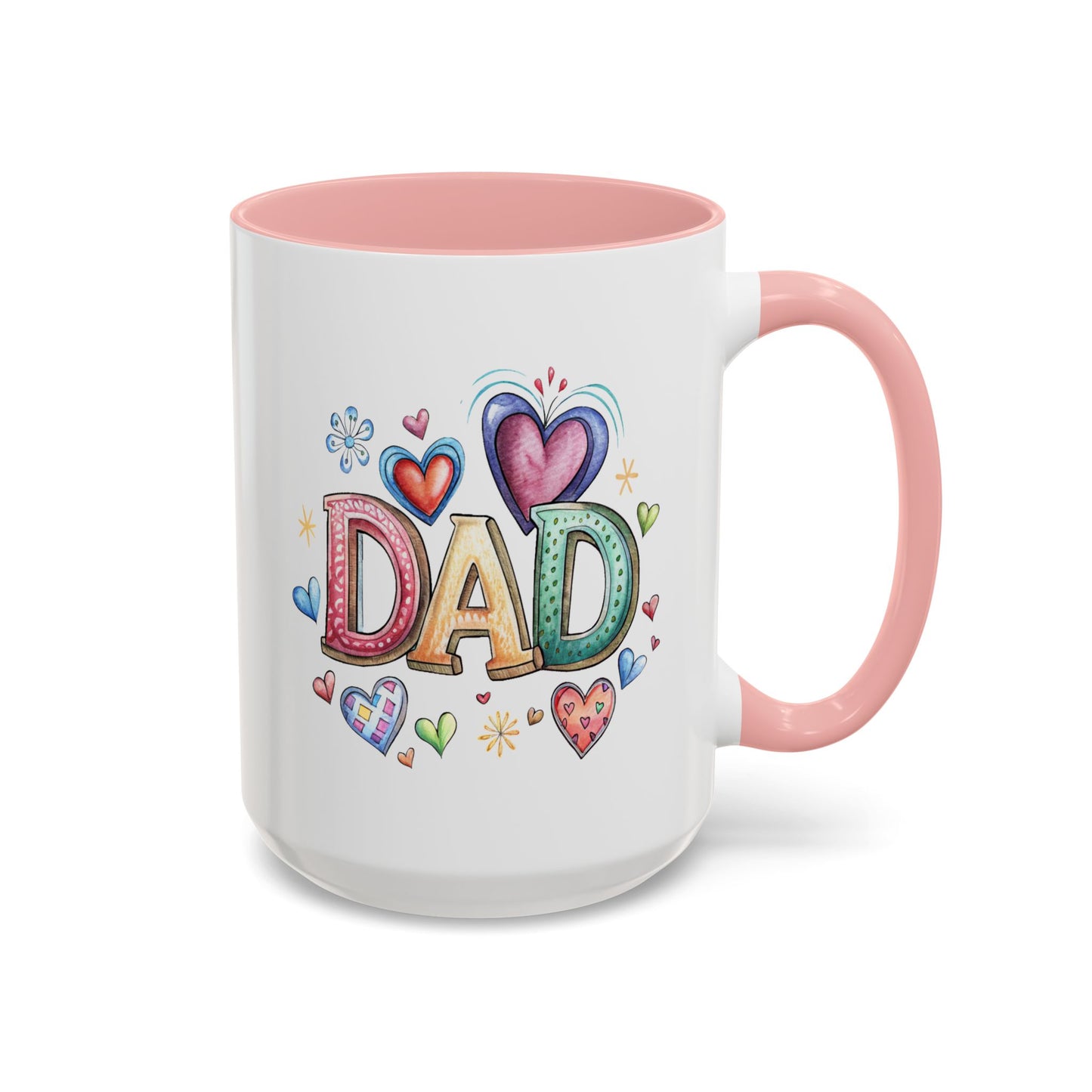 Father's Day Mug - Dad Hearts