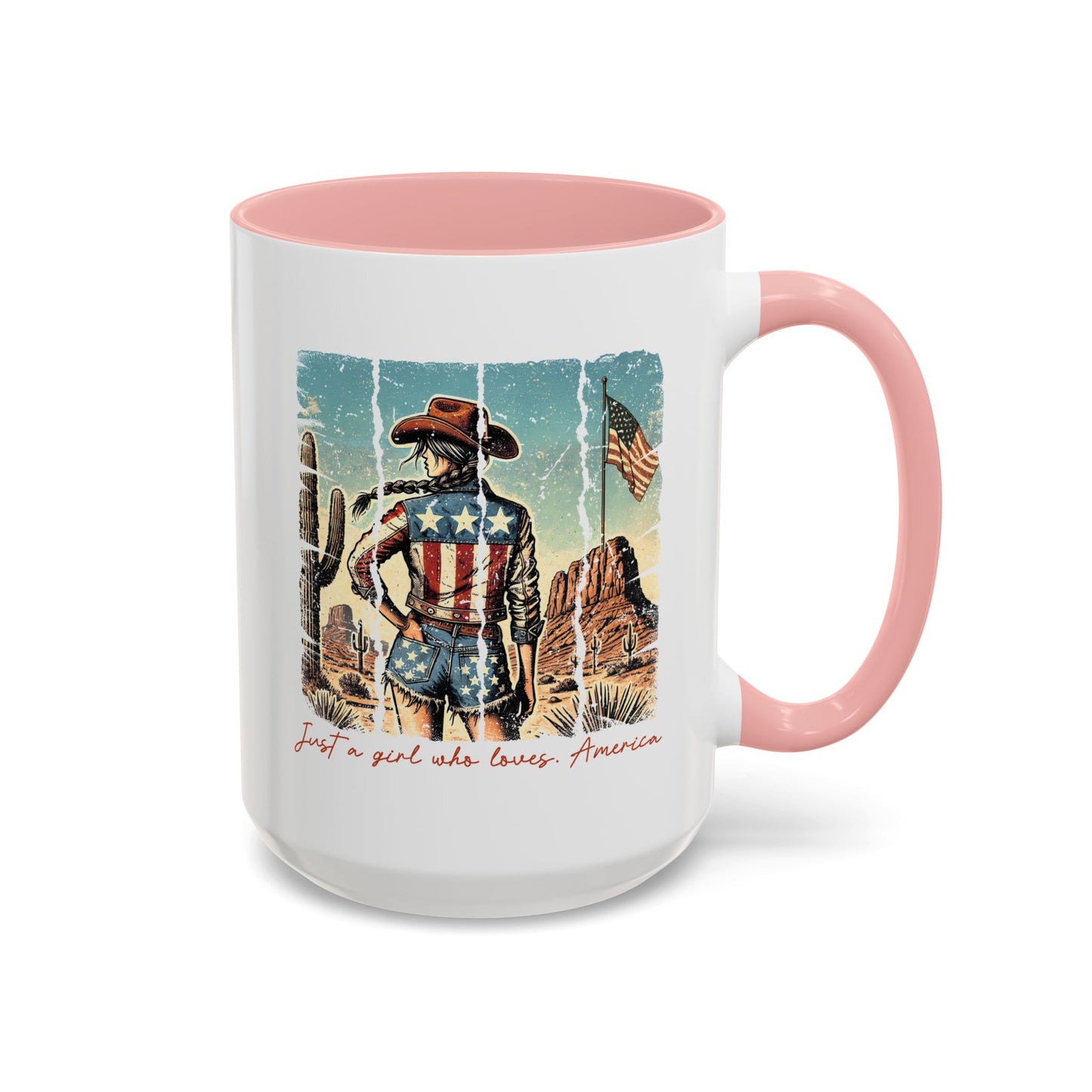 4th of July Mug - Just a Girl Who Loves America