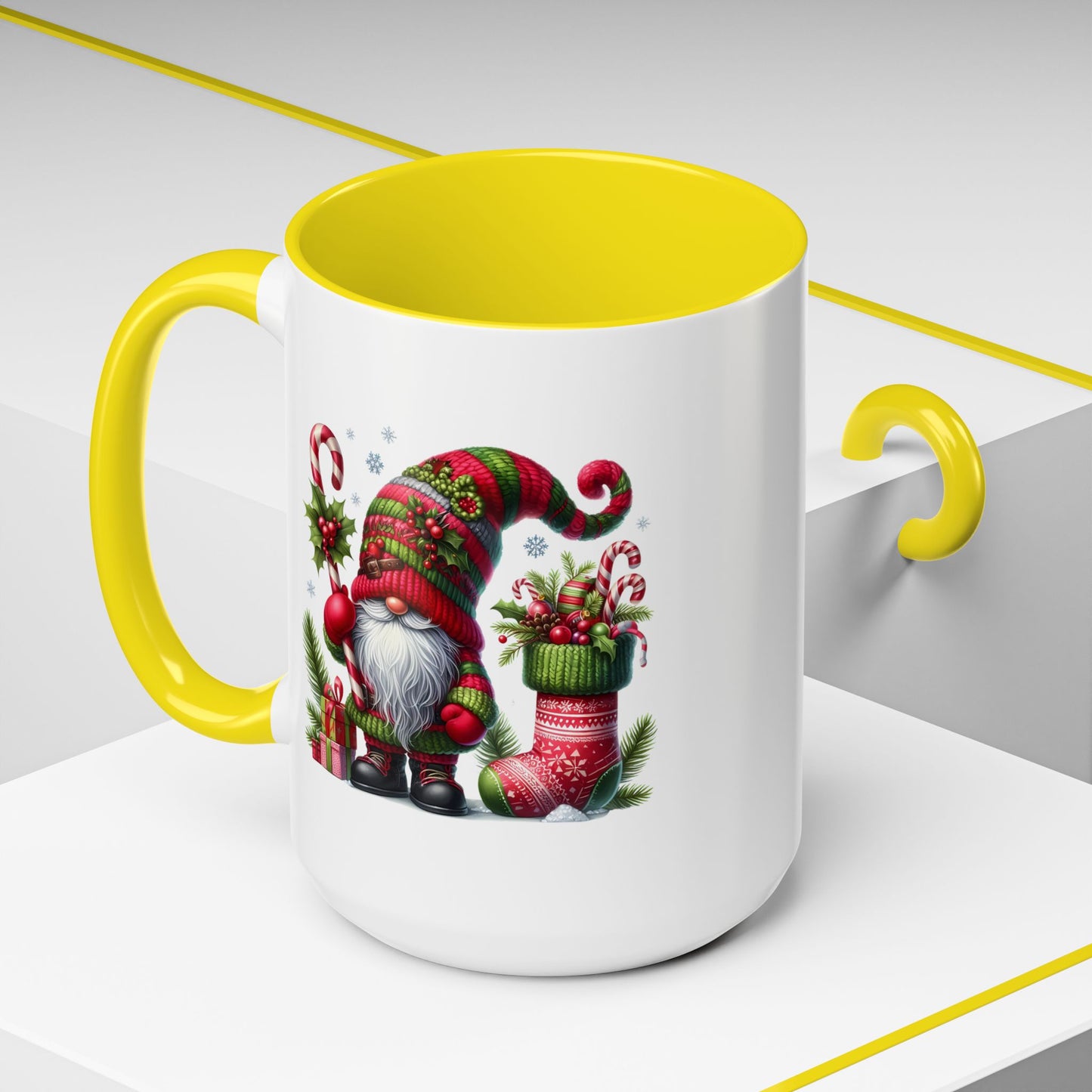 Christmas Mug - Gnome and Christmas Stocking