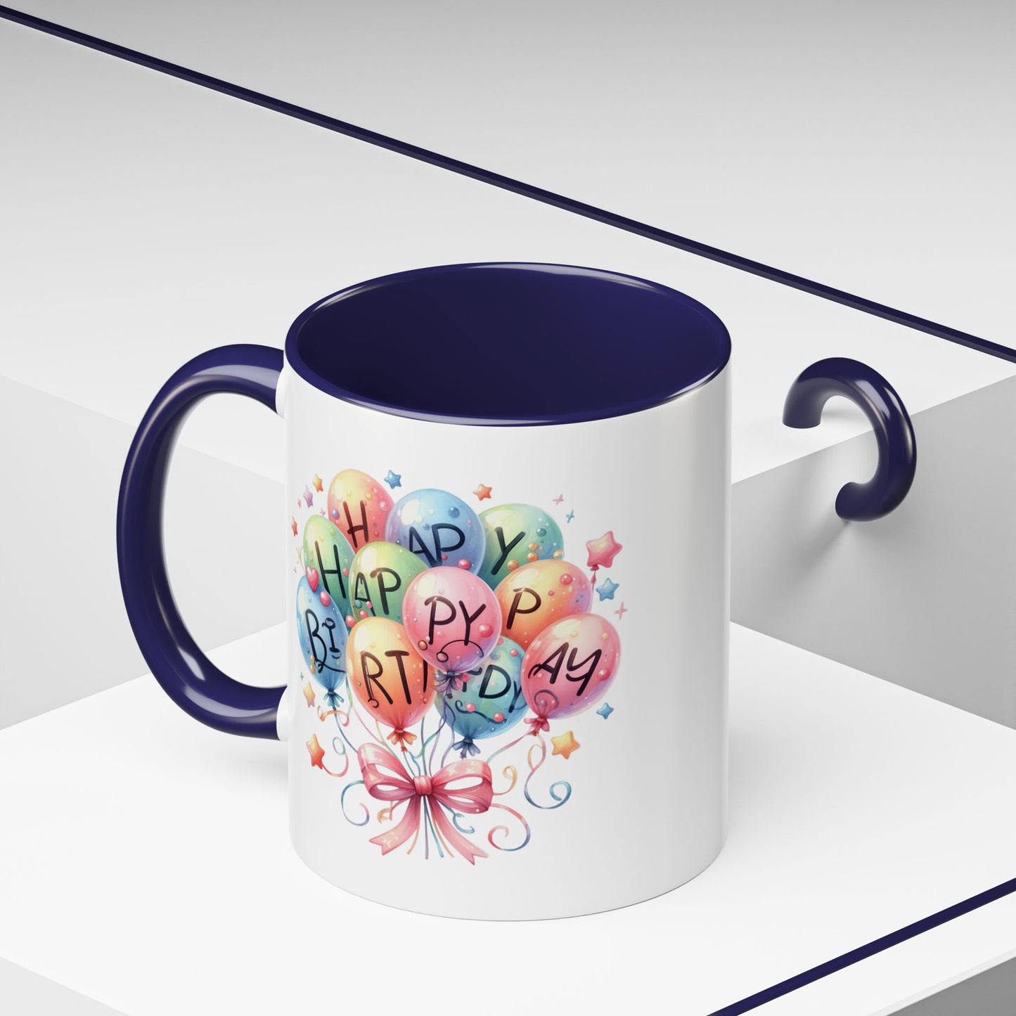 Birthday Mug - Happy Birthday Balloons