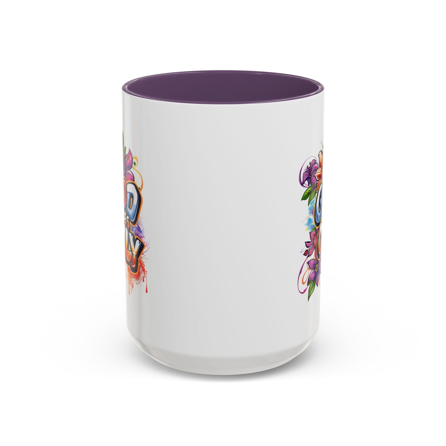 Wellness Mug - Good Vibes Only Graffiti Flowers
