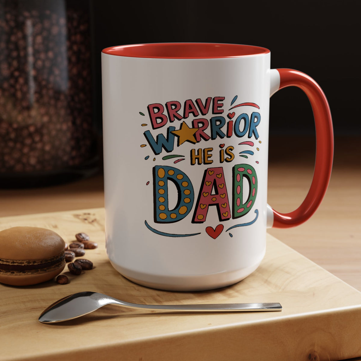 Father's Day Mug - Dad Brave Warrior