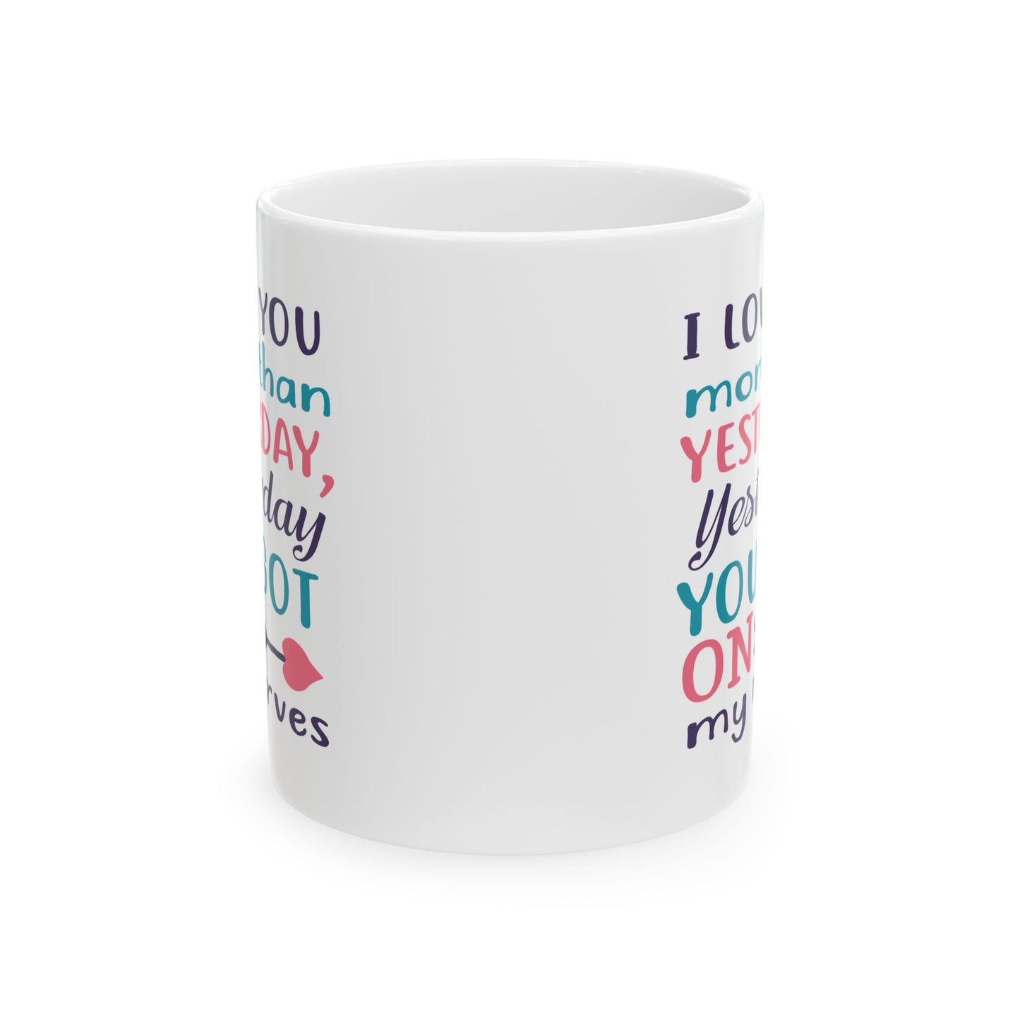Anniversary Mug - I Love You More Than Yesterday