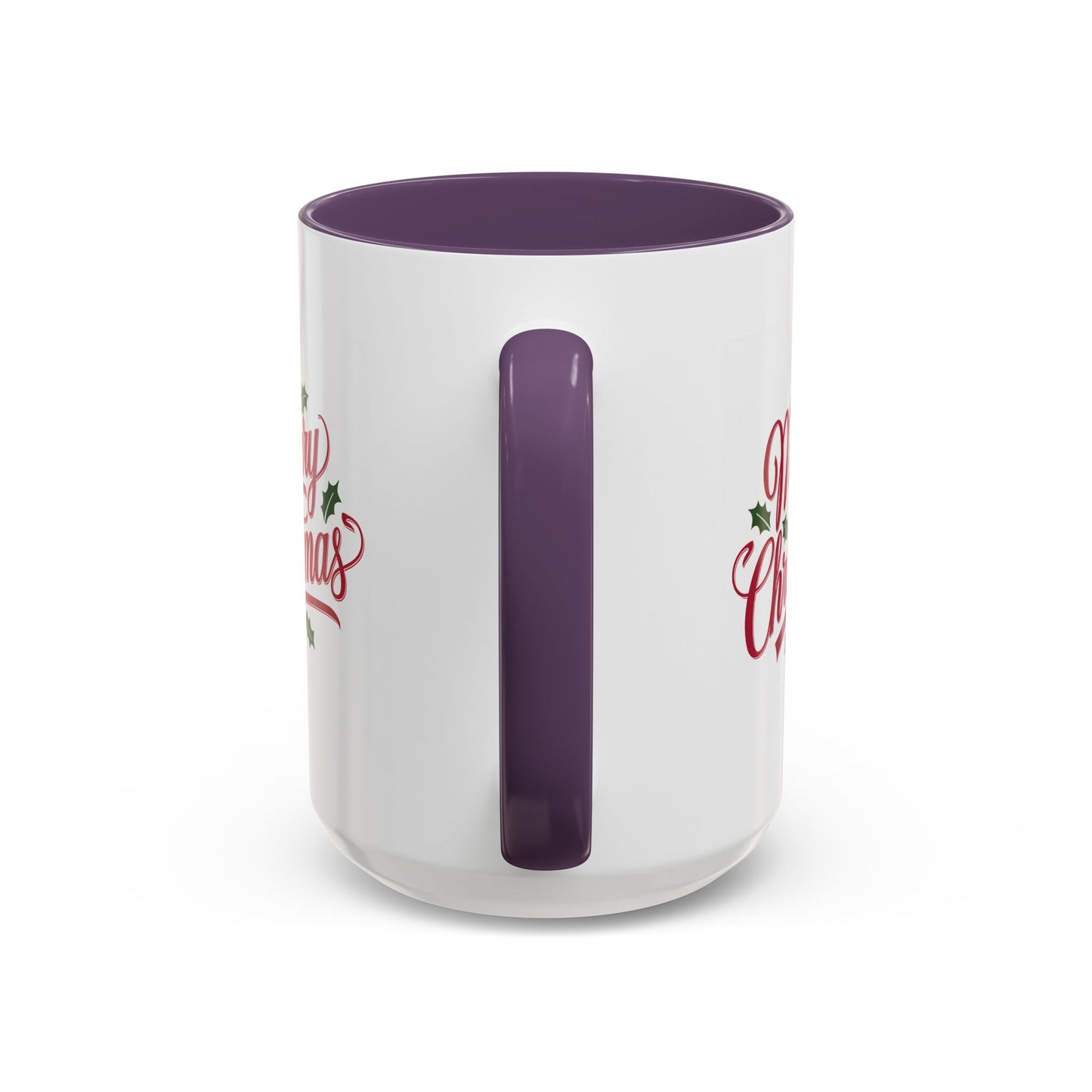 Christmas Mug - Merry Christmas Red Text Mistletoe