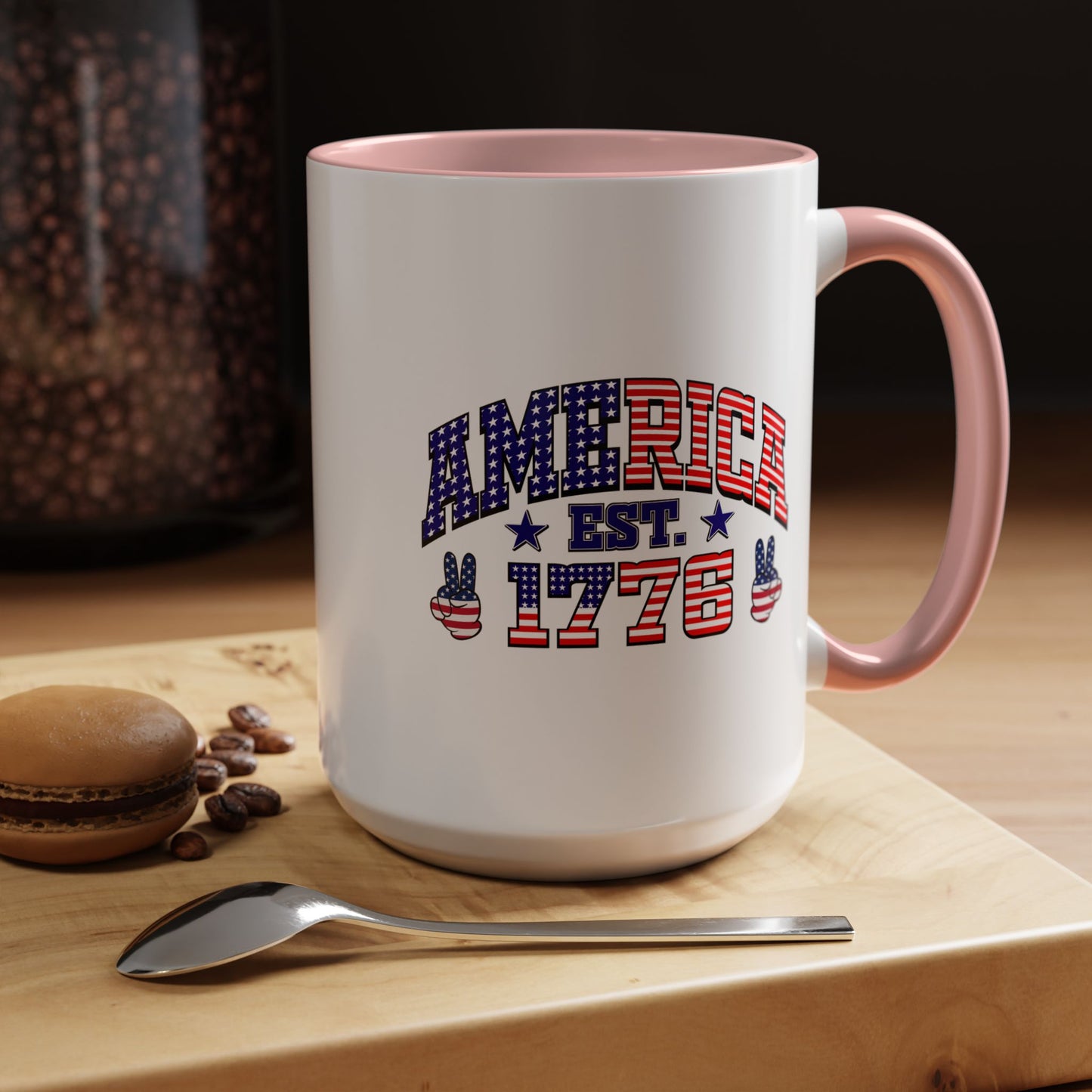 4th of July Mug - American Est 1776 Patriotic Flag